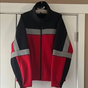 Reflective Red and Black Utility Duty Jacket LIKE NEW